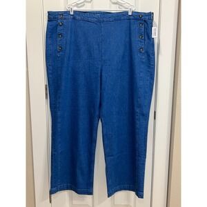 NEW Old Navy Extra High-Rise Sky-Hi Wide Leg Sailor Jeans Blue sz 28